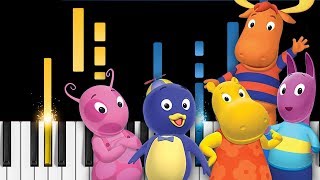 The Backyardigans  Theme Song  EASY Piano Tutorial [upl. by Eecyal]