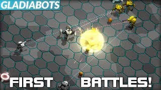 Initial Battlebot AI Programming and First Battles Gladiabots 02 [upl. by Enyala]