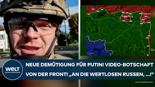 UKRAINEKRIEG Neue Demütigung für Putin Video von der Front quotAn die wertlosen Russen quot [upl. by Keligot]