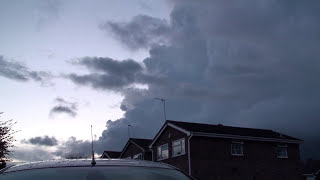 Massive Thunderstorm sweeps across the West Midlands UK [upl. by Steddman]