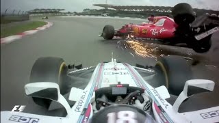 F1 Williams Onboard Crashes [upl. by Kirstyn591]