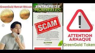 GreenGold token retrait bitcoin scam total arnaque [upl. by Pyszka]