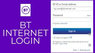 btcom Login How to Login to BT Internet Account [upl. by Aehtorod]