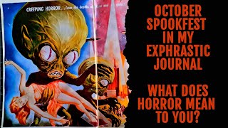 October Spookfest in my Ekphrastic Journal 🖤 What Does Horror Mean to You 🖤 Journaling Tips [upl. by Jemmy]