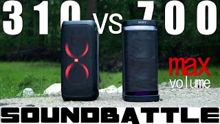 Outdoors Max Volume  Sony SRS XP700 vs JBL Partybox 310  Sound Battle [upl. by Eniortna201]