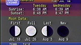 Weather Channel local forecast from July 16 1991 [upl. by Rudd]