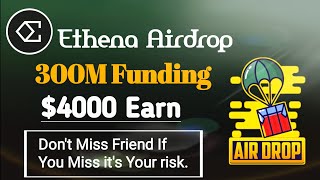 ethena Airdrop Today New Crypto Airdrop Backed by Binance Lab Free Earn CryptoCurrency [upl. by Royd291]