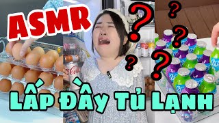 ASMR Thử Thách 1 Ngày Lấp Đầy Tủ Lạnh Mlem Mlem Và Cái Kết  Yến Nồi Cơm Điện [upl. by Bekha]