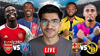 Barcelona vs Young Boys  Arsenal vs PSG  UCL WATCHALONG [upl. by Annnora216]