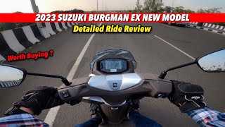 2023 Suzuki Burgman EX Detailed Ride Review  Best 125cc Scooter in India [upl. by Yasmeen]