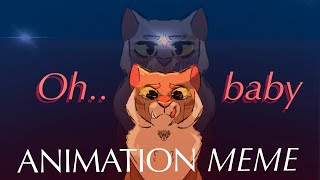 Oh baby…aw man  CrookedStar Warrior cats Animation Meme  Peach Art [upl. by Okihcim874]