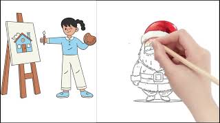 quotEasy Christmas Drawing for Kids  Simple and Fun Holiday Art Tutorial [upl. by Anneehs816]