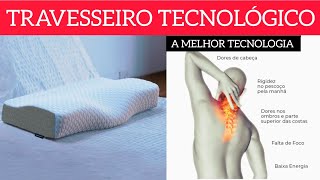 Travesseiro Cervical NASA  Coluna Relax  Suporte Ergonômico com Carvão Ativado e Elevação Lateral [upl. by Mandel]