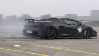 Lamborghini Gallardo Superleggera  REVS DRAG RACE  BURNOUT [upl. by Marko]