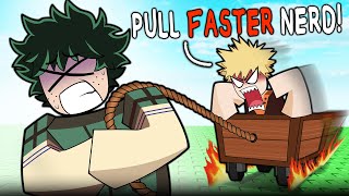 Roblox Pull A Friend With Bakugo And Deku【FUNNY MOMENTS】 [upl. by Niajneb181]