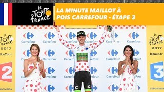 La minute maillot à pois Carrefour  Étape 3  Tour de France 2017 [upl. by Ecneret]