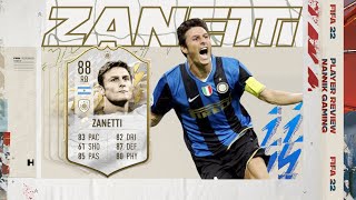 FIFA 22 MID 88 ZANETTI PLAYER REVIEW [upl. by Yci849]