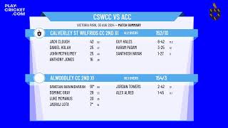 Calverley St Wilfrids CC 2nd XI v Alwoodley CC 2nd XI [upl. by Zaraf716]