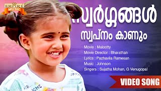 Swargangal Swapnangal Kaanum  Malootty Movie Song  Pazhavila Ramesan  Johnson [upl. by Maller684]