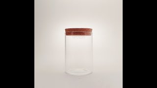 GIFTBASH 250ml BKR Borosilicate Glass Tube Jar With Classic Wooden Cork Lid [upl. by Inama]