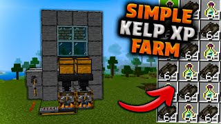 Simple 121 Kelp XP Farm in Minecraft Bedrock MCPEXboxPSSwitchPC [upl. by Ellesij]