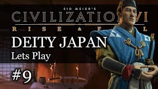 9 Japan Deity Civ 6 Rise amp Fall Gameplay Lets Play Japan [upl. by Elana]