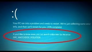 how to fix dpc watchdog violation error windows 10  dpc watchdog violation windows 10 [upl. by Bentlee52]