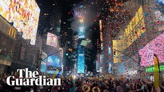 NYE Thousands descend on Times Square as New York City hails new mayor [upl. by Glogau]