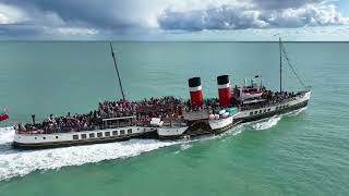 Paddle steamer visit to Eastbourne Pier [upl. by Prosperus]