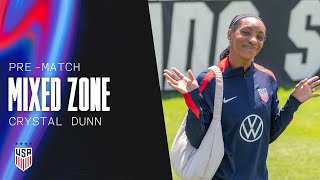 PREMATCH MIX ZONE Crystal Dunn  USWNT vs Korea Republic  June 3 2024 [upl. by Pan718]