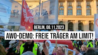 08112023 Berlin AWODemo Freie Träger am Limit Soziale Dienstleistungen sichern b0811 [upl. by Casmey]