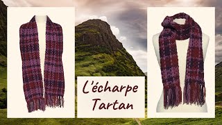 Comment faire une écharpe au crochet  LEcharpe Tartan au crochet [upl. by Koch587]