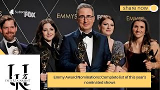 Emmy Award Nominations Complete list of this years nominated shows [upl. by Stockmon]