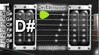 D Eb Standard Guitar Tuner D G C F A D Tuning [upl. by Resor]