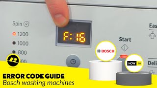 How to Identify an Error Code on a Bosch Washing Machine [upl. by Archambault]