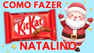 Como Fazer Lembrancinha de NATAL Rótulo para KIT KAT personalizado [upl. by Decker]