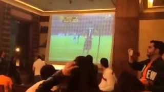 CAN 2015 Finale Côte dIvoireGhana les réactions des supporters ivoiriens à Beyrouth Liban [upl. by Amrak]