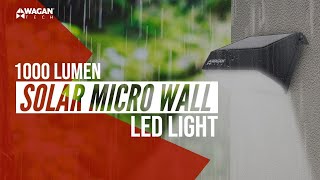 Quick Look amp Features 1000 Lumen Solar Micro Wall LED Light item 8570 [upl. by Atarman776]