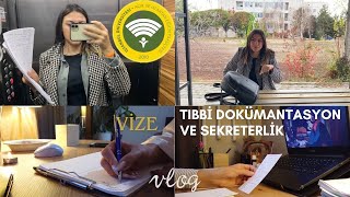 AUZEF VİZE NASILDI ❓Tıbbi Dokümantasyon ve sekreterlik vize soruları ❓günlük vlog ✨🧡 [upl. by Leighton]