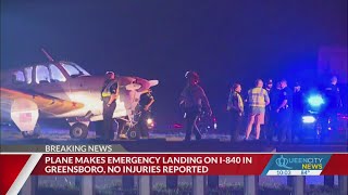 Plane makes emergency landing on Greensboro highway [upl. by Keel]