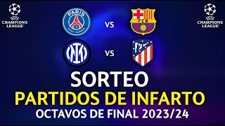 Sorteo de OCTAVOS de final de CHAMPIONS LEAGUE 202324 [upl. by Anez]