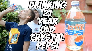 Drinking 21 Year Old Crystal Pepsi  WheresMyChallenge [upl. by Ranip562]