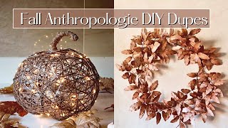 Fall Anthropologie DIY Dupes  Fall Wreath amp Light up Pumpkin [upl. by Phia]