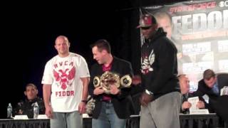 Highlights from the prefight press conference for Fedor vs Rogers [upl. by Otxilac]