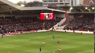 Nottingham Forest fans pay tribute to Liam Andrew [upl. by Hescock]