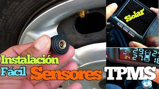 SENSOR de PRESIÓN en Neumáticos 🔥↑ 【TPMS】kit de Instalación FÁCIL [upl. by Lynnet]