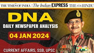 Daily Newspaper Analysis  04 January 2024  Current Affairs for Defence Aspirants SSB upsc cds [upl. by Aroon]