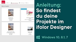 ifolor Tutorials  So findest du deine Projekte im ifolor Designer für Windows [upl. by Rema]