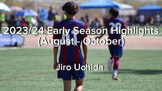 Jiro Uchida  202324 Early Season Highlights Barca Residency Academy U19 [upl. by Thackeray890]