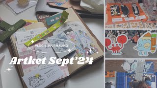 Travelers Notebook Journal with me  weekend vlog  Artket Brickhall Fatmawati [upl. by Yrtneg900]